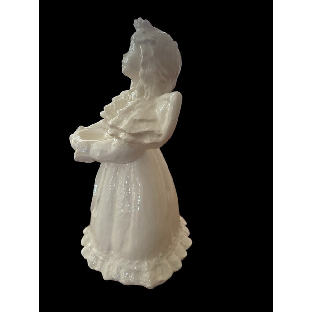 Fireside Creations Ceramic Angel Child Holding Bowl~ Religious Figurine 10" tall - Picture 2 of 5